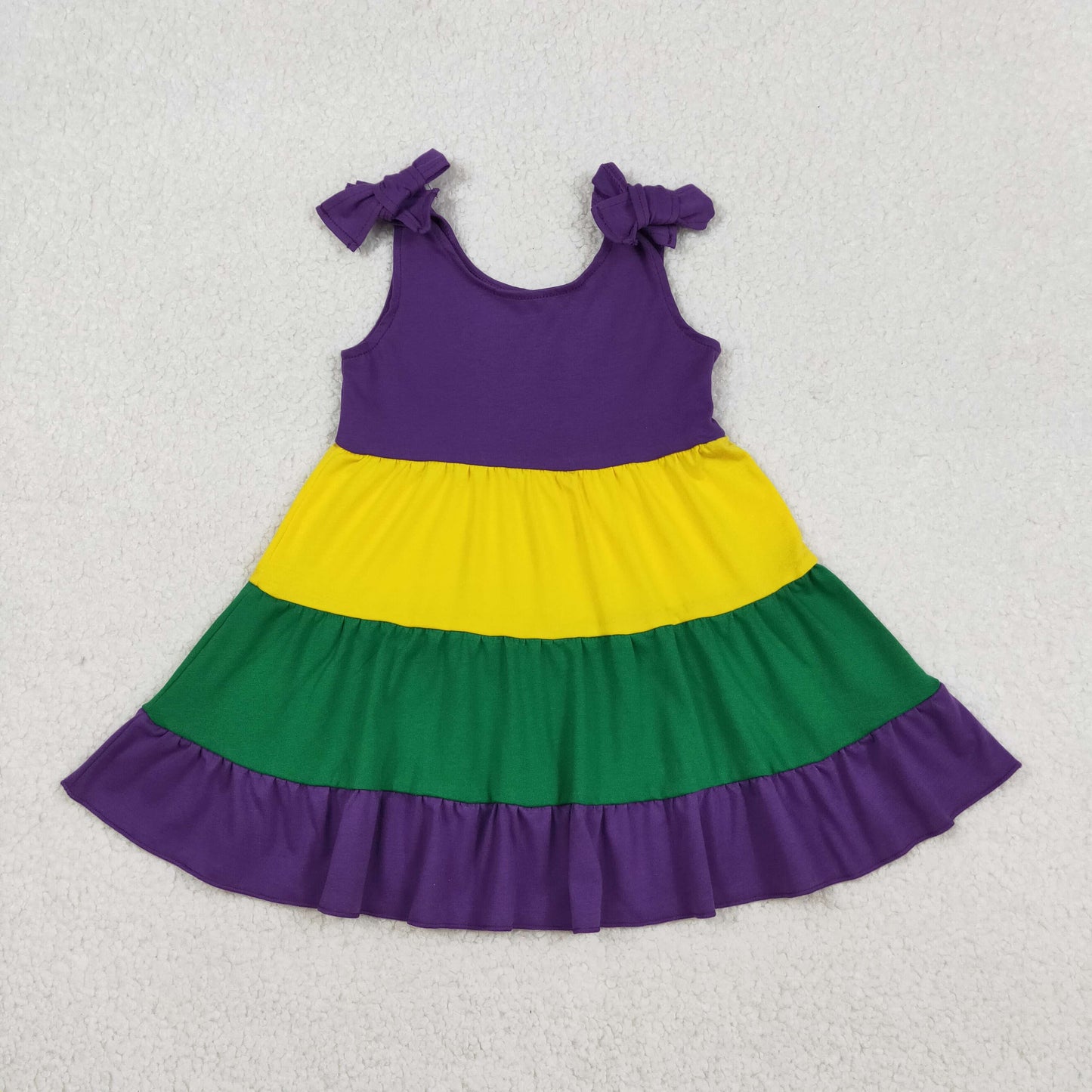 GSD2888 Mardi Gras Purple Yellow Green Girls Dress