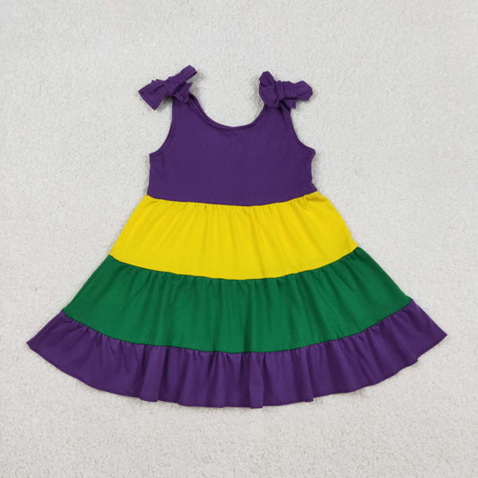 GSD2888 Mardi Gras Purple Yellow Green Girls Dress