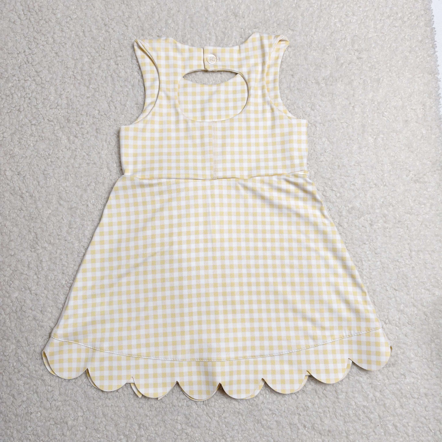 GSD3027 Yoga Light Yellow Sleeveless Girls Dress