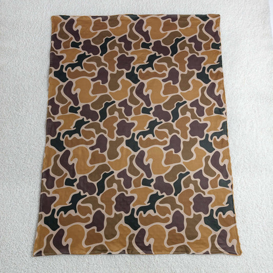 BL0231 hunting camo brown baby blanket