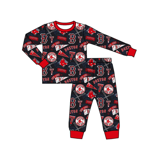 custom S 8.19 Red long sleeve pants boys set