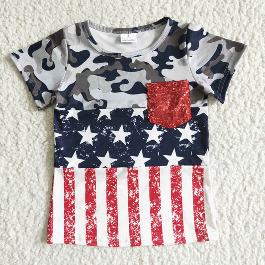 BT0008 4th Of July Baby Kids Top