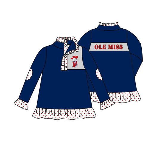 custom S 8.22 Navy girls pullover