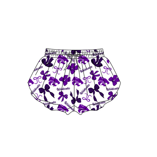 Custom Moq 3 Wildcats Bows Yoga Girls Shorts