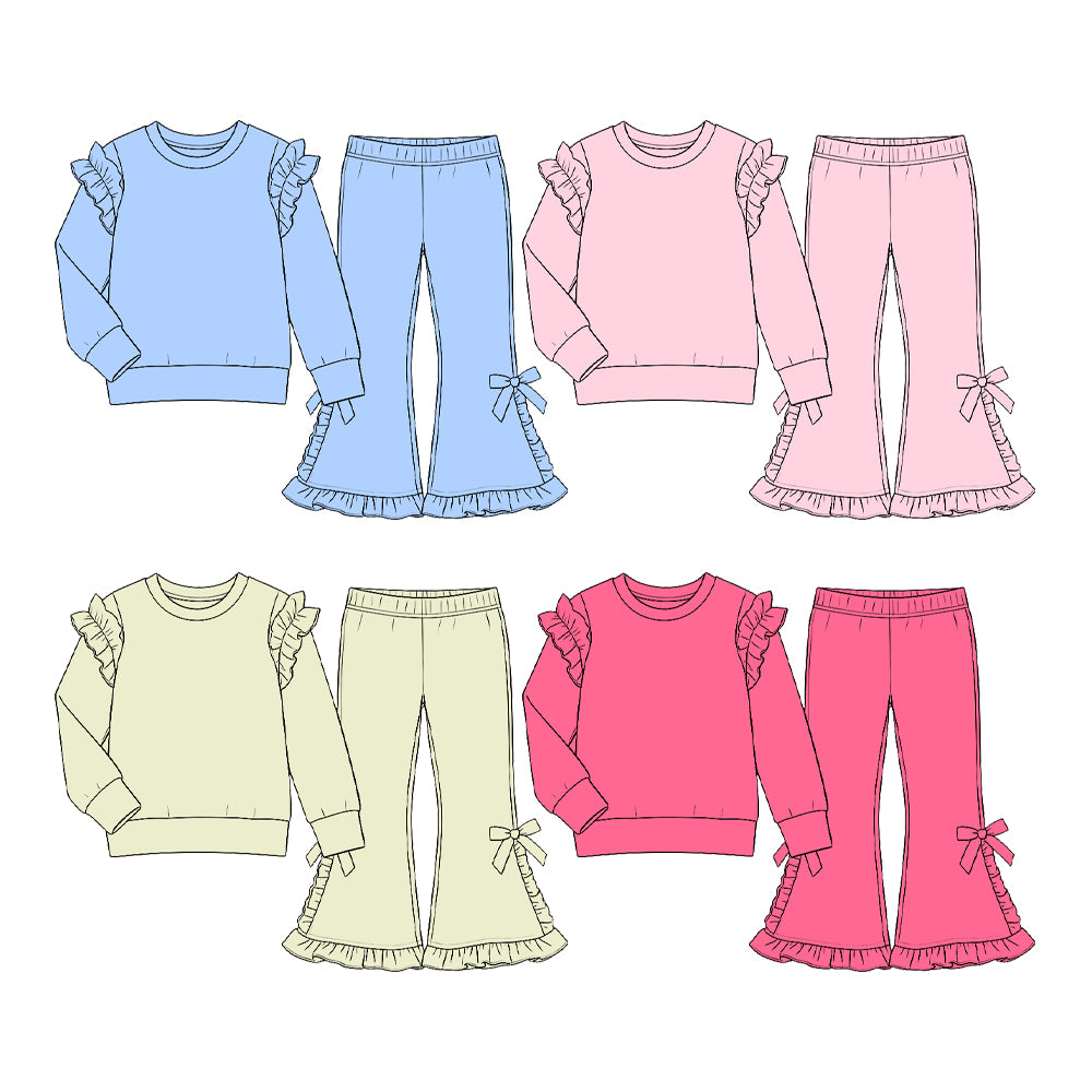 preorder Solid Color Girls Set Sibling Clothes