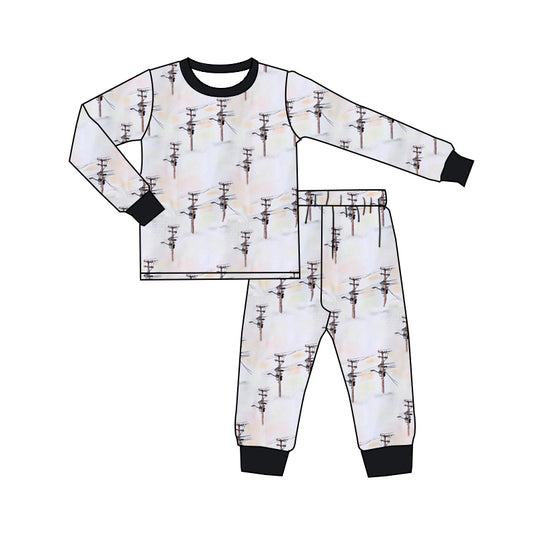 custom style lineman white short sleeve pants boys set