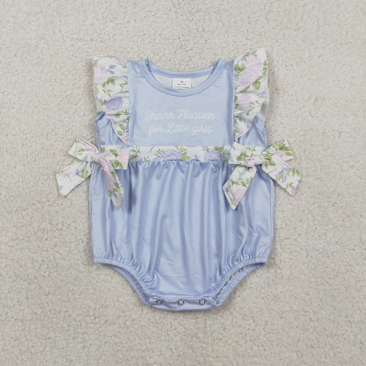 SR3506 Thank Heaven You Little Girls Flutter Sleeve Girls Romper