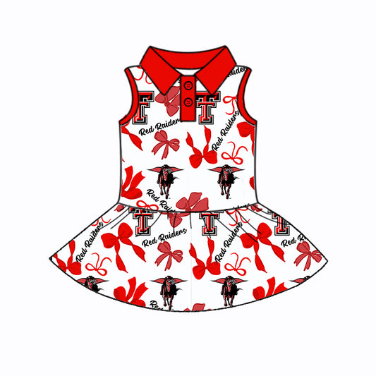 custom moq 3 football team 1 zipper sleeveless skorts girls dress
