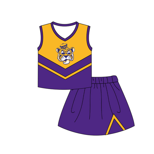 custom S 8.22 Yellow & purple cheerleader
