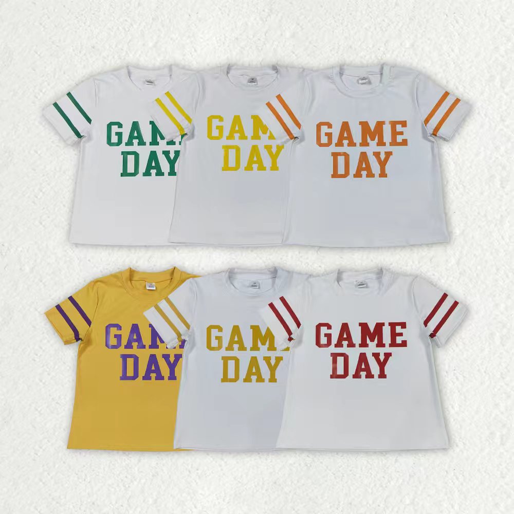 yoga screen print game day top RTS Sibling Clothes