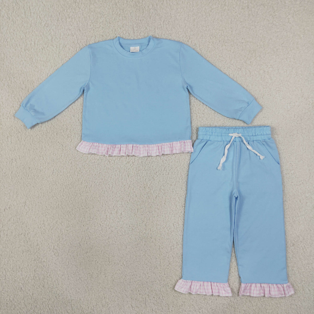 GLP3753 Blue Long Sleeve Pants Girls Set