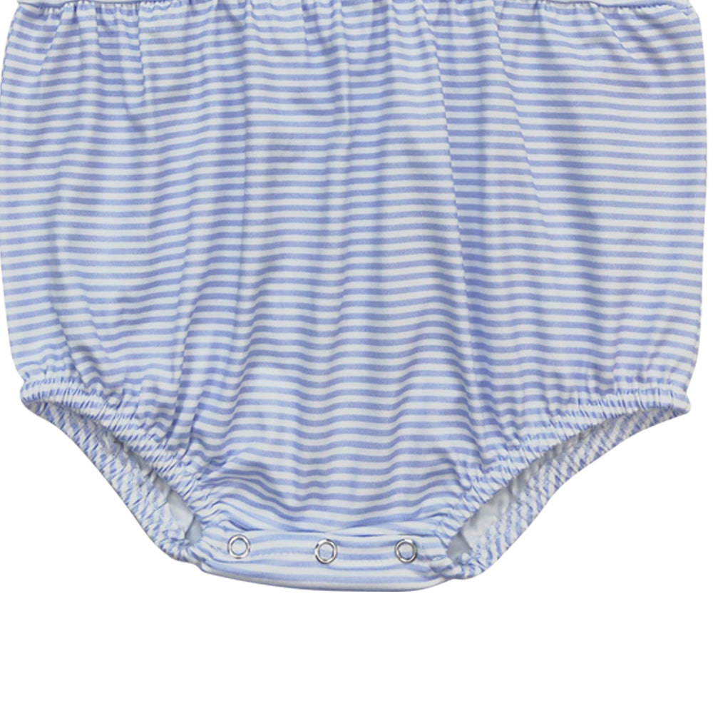 SR1215 embroidery Play golf pink blue flutter sleeve girls romper