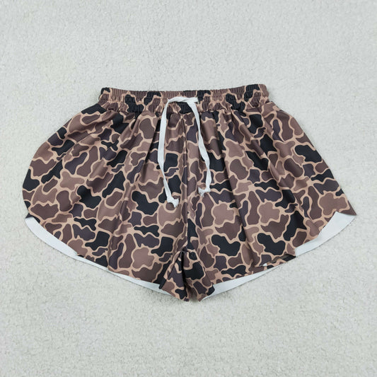 SS0767 Yoga Hunting Camo Adult Women Shorts