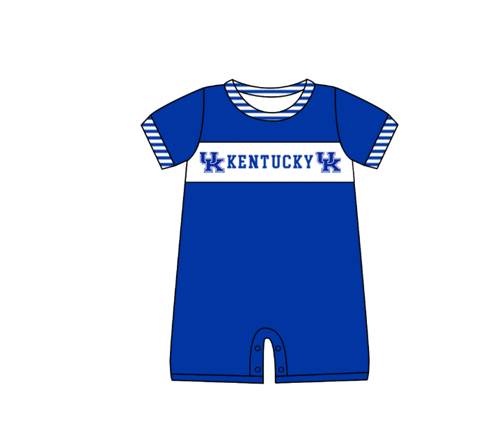 Custom Moq 3 Football Team Kentucky Blue Boys Romper