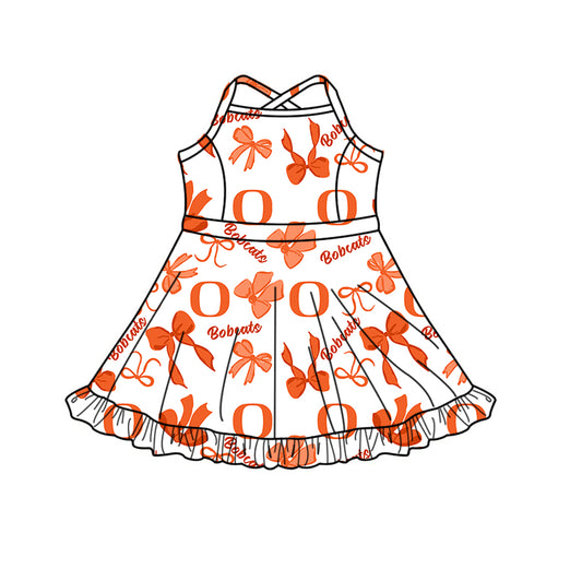 Custom Moq 3 Bobcats Bows Yoga Skorts Girls Dress