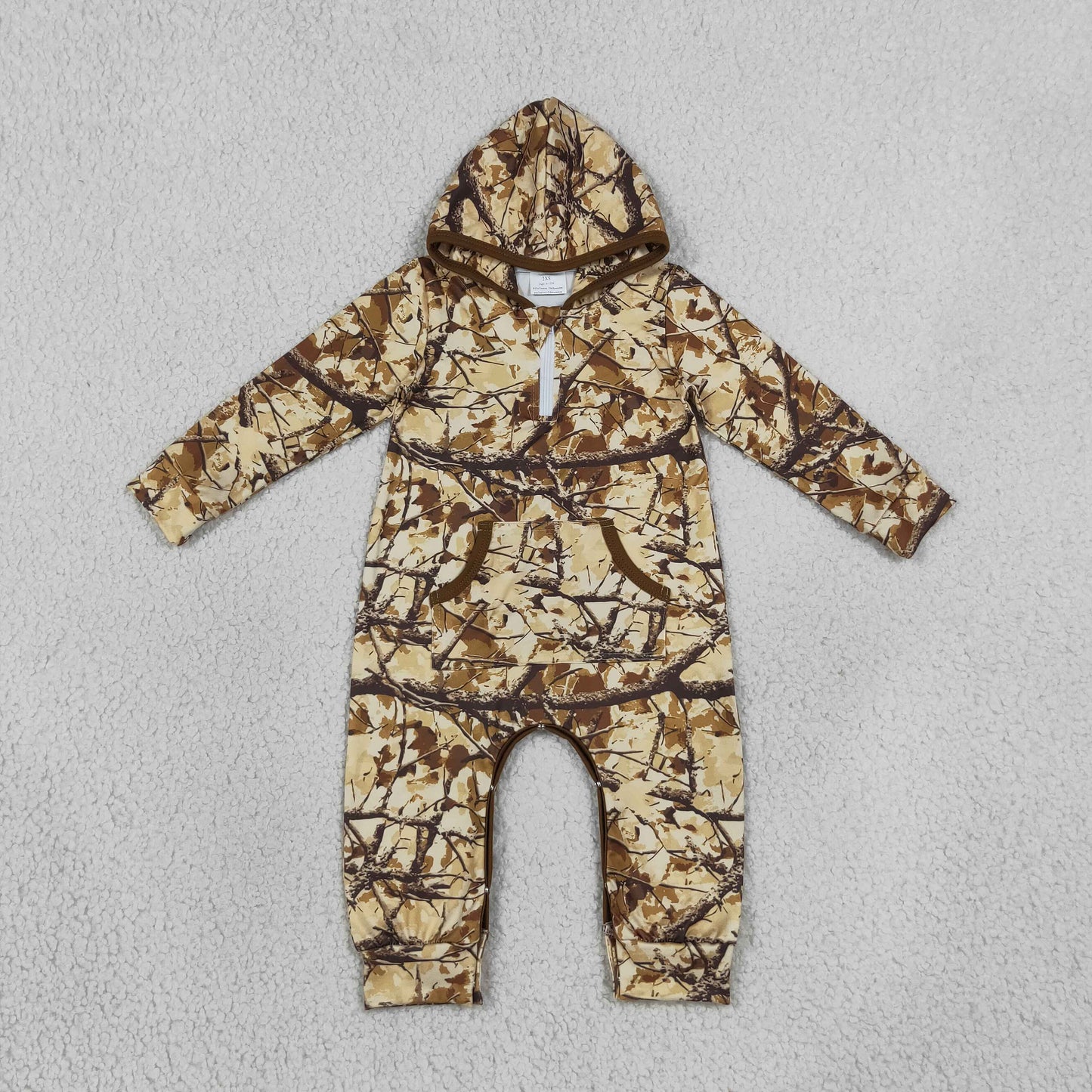 LR3033 Hunting Camo Hoodie Long Sleeve Boys Romper