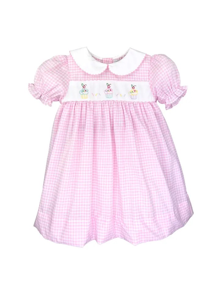 preorder GSD0485 Happy birthday cake pink short sleeve girls dress