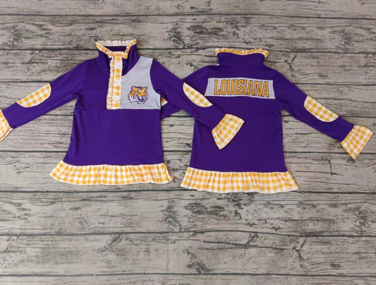 custom S 10.18 Purple long sleeve girls pullover