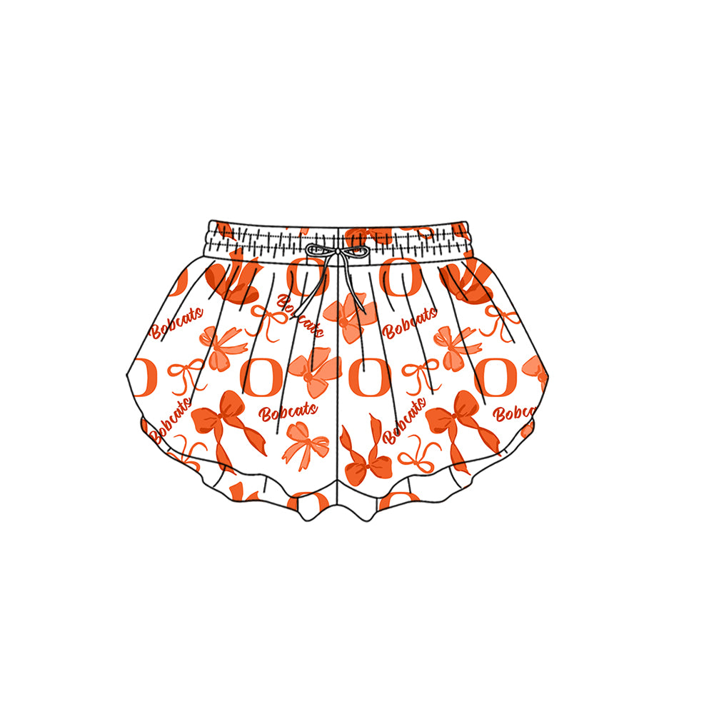 Custom Moq 3 Bobcats Bows Yoga Girls Shorts