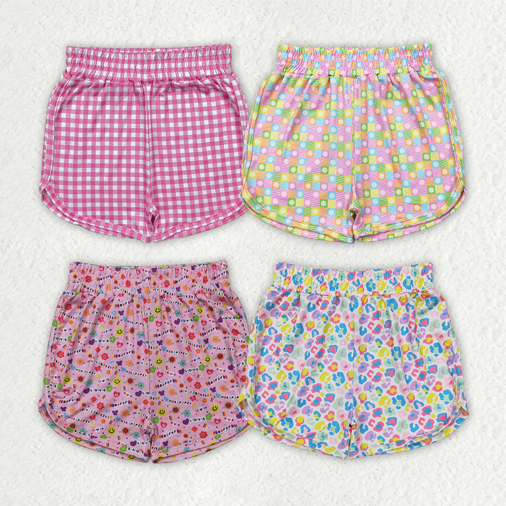 floral flowers/plaid girls Summer shorts RTS sibling clothes