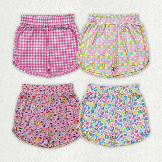 floral flowers/plaid girls Summer shorts RTS sibling clothes