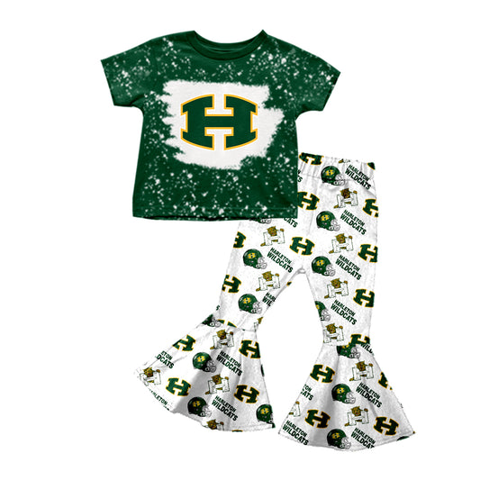 custom S 10.16 Green short sleeve pants girls set