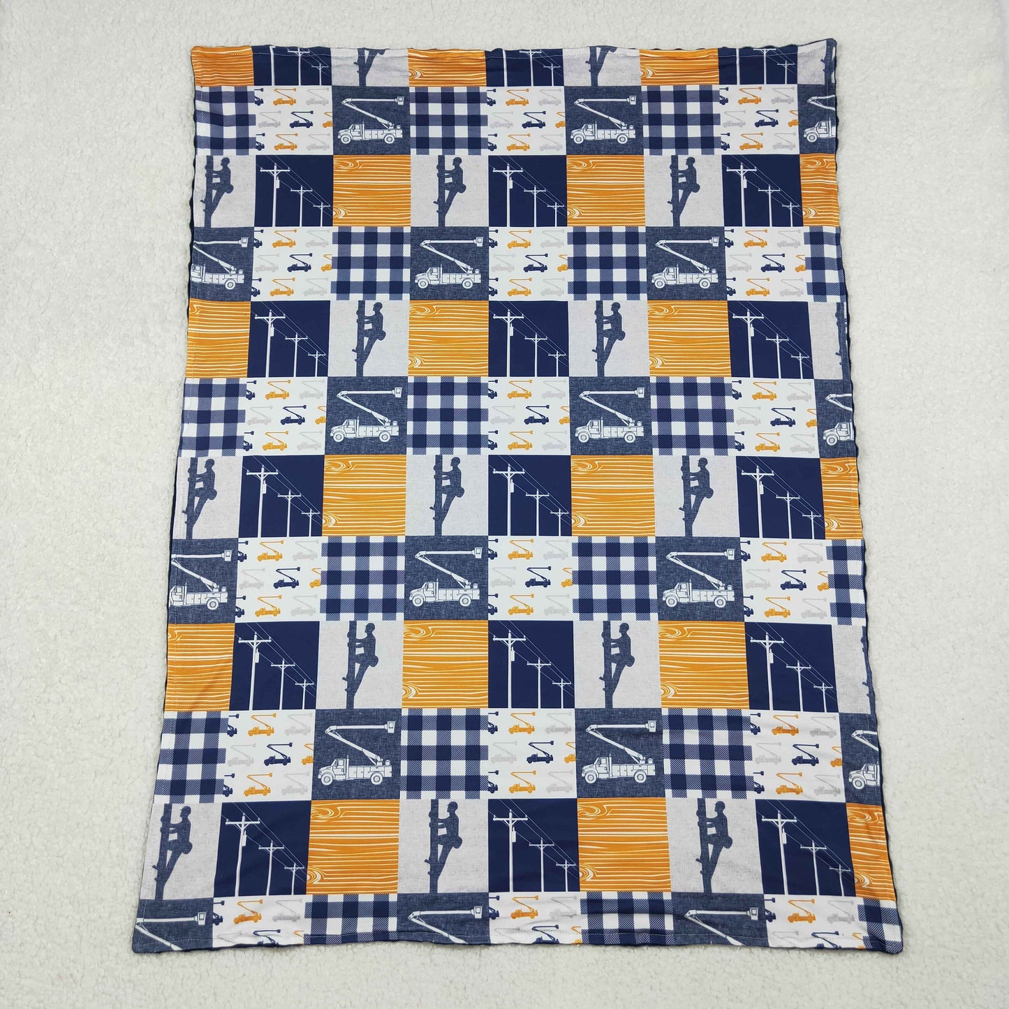 BL0075 Power pylon Orange baby blanket