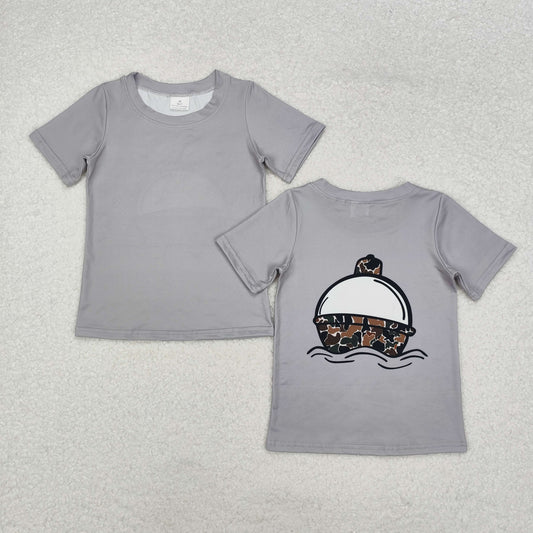 BT0961 camo floats grey short sleeve boys top