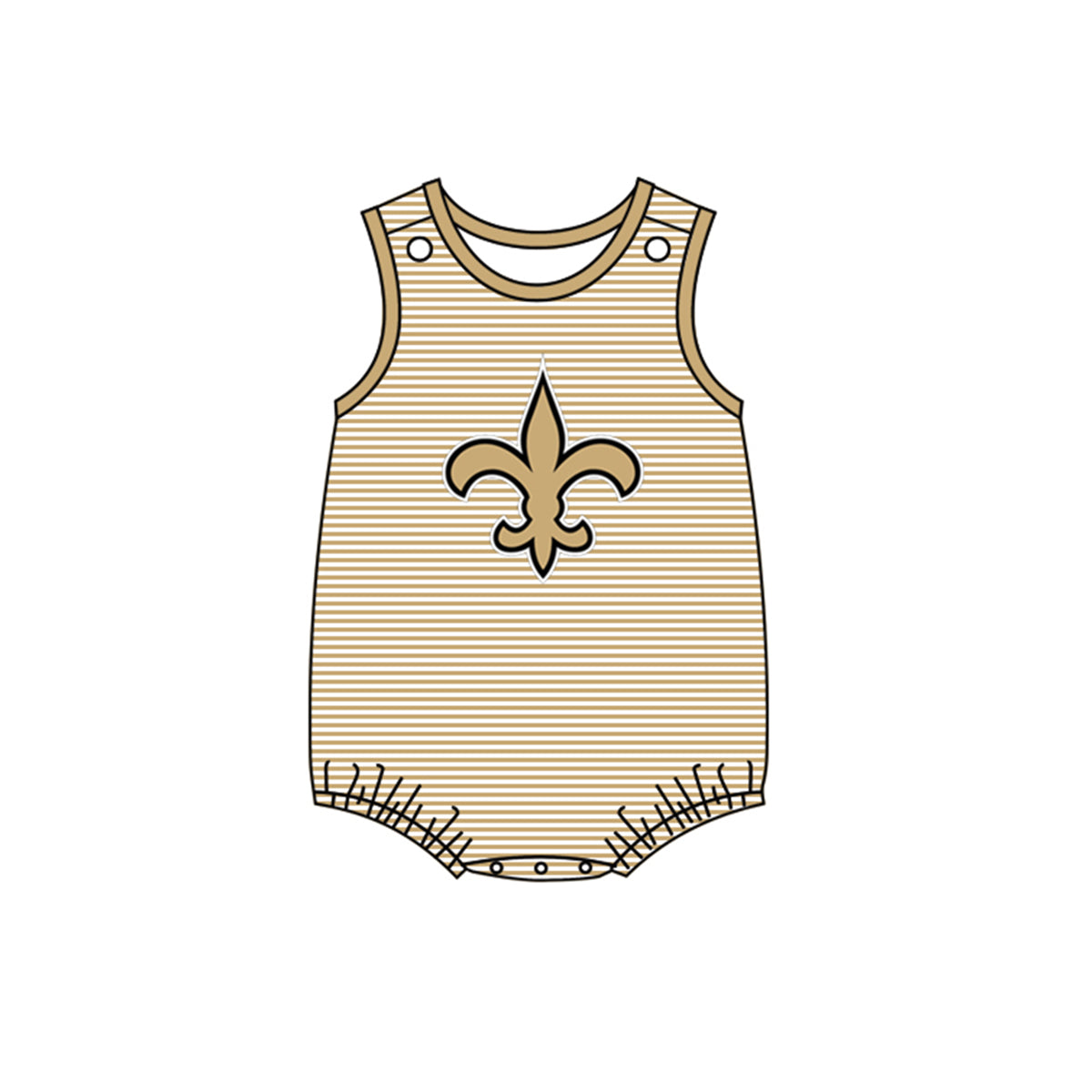 custom S 8.4 Team yellow striped sleeveless kids romper