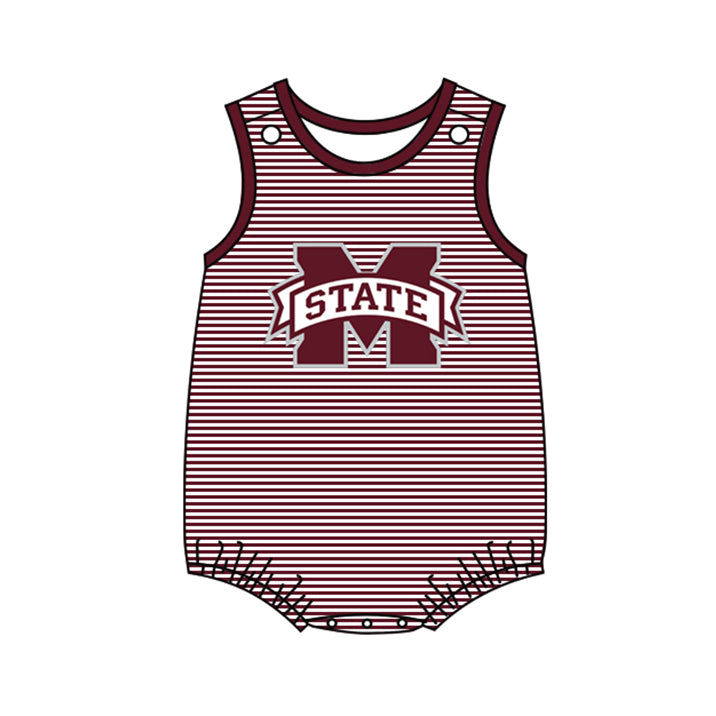 custom S 8.4 Team red sleeveless kids romper