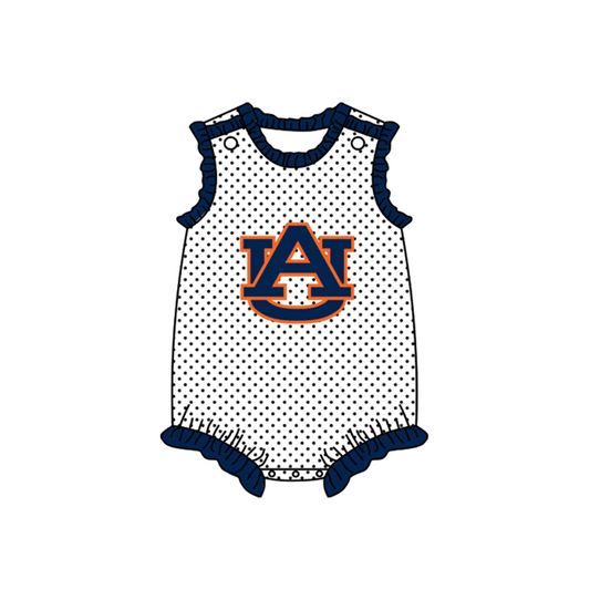 custom S 8.4 Team blue sleeveless kids romper