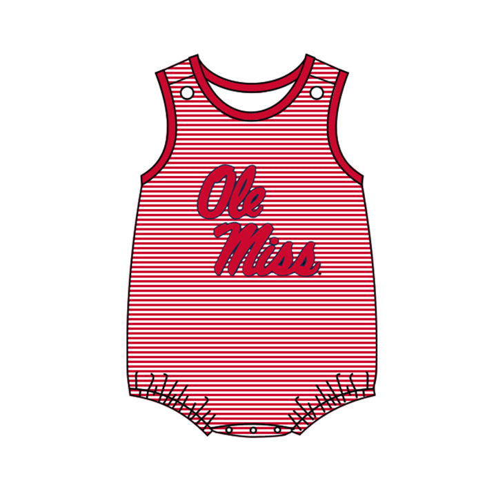 custom S 8.4 Team red sleeveless kids romper