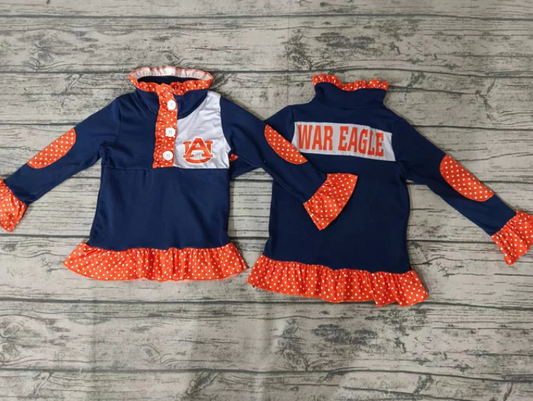 custom S 8.23 Orange & Navy kids pullover
