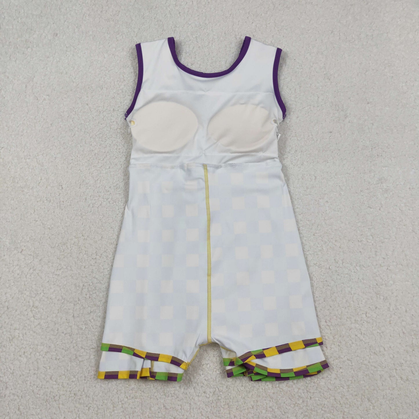 GSD2946 yoga Mardi Gras sleeveelss skorts girls dress