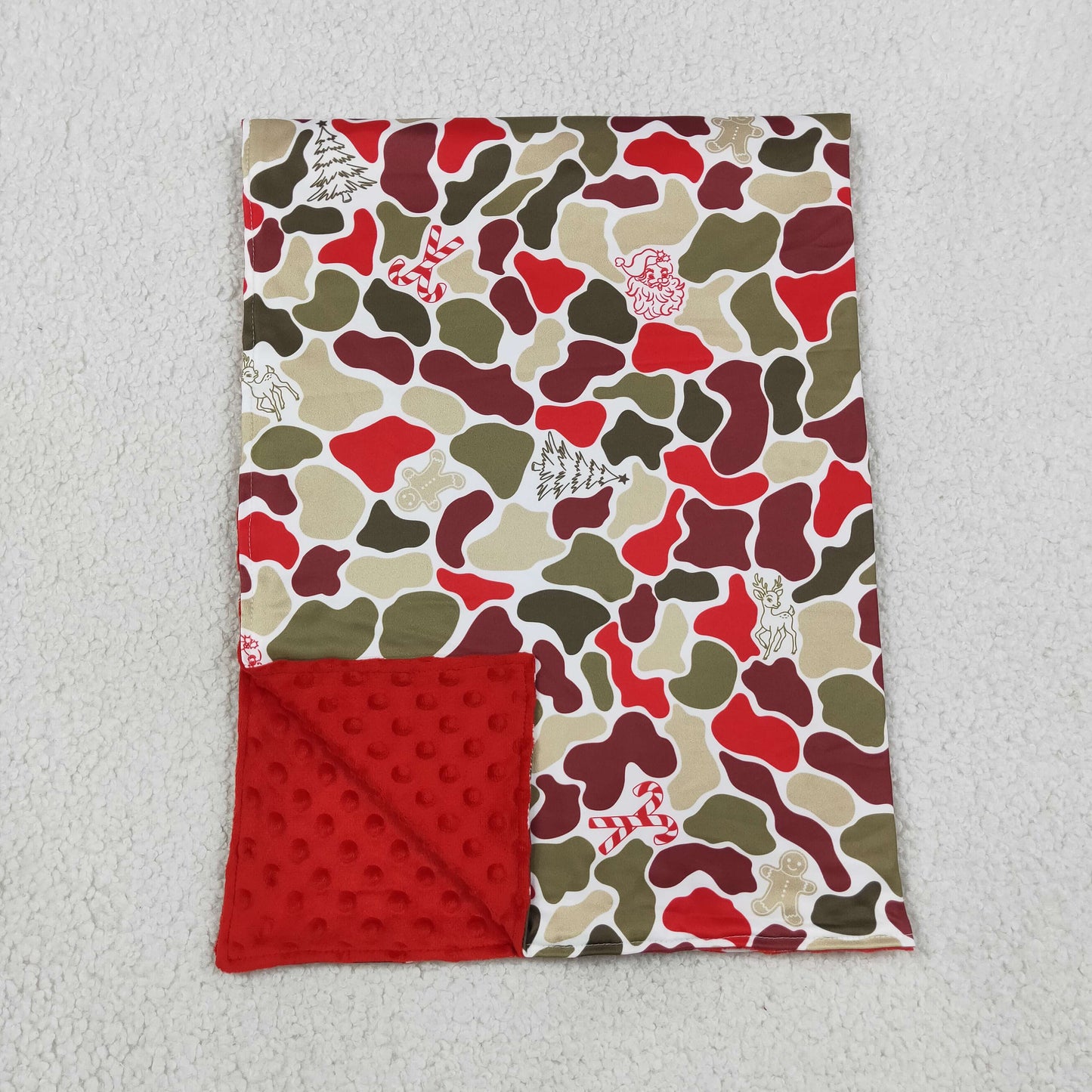 BL0257 Christmas Santa Camo Baby Blanket