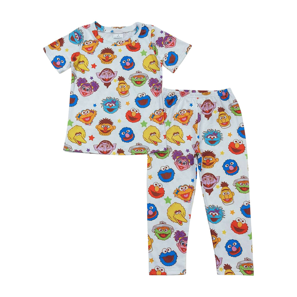 BSPO0332 Cartoon animal street short sleeve pants boys pajamas