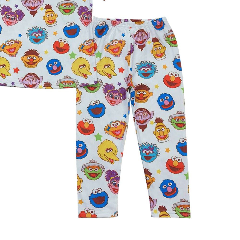 BSPO0332 Cartoon animal street short sleeve pants boys pajamas