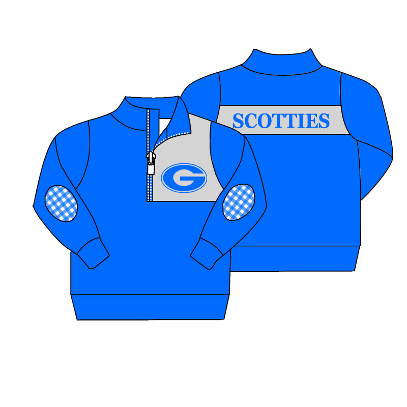 8.2 Custom Team 01 blue long sleeve kids top