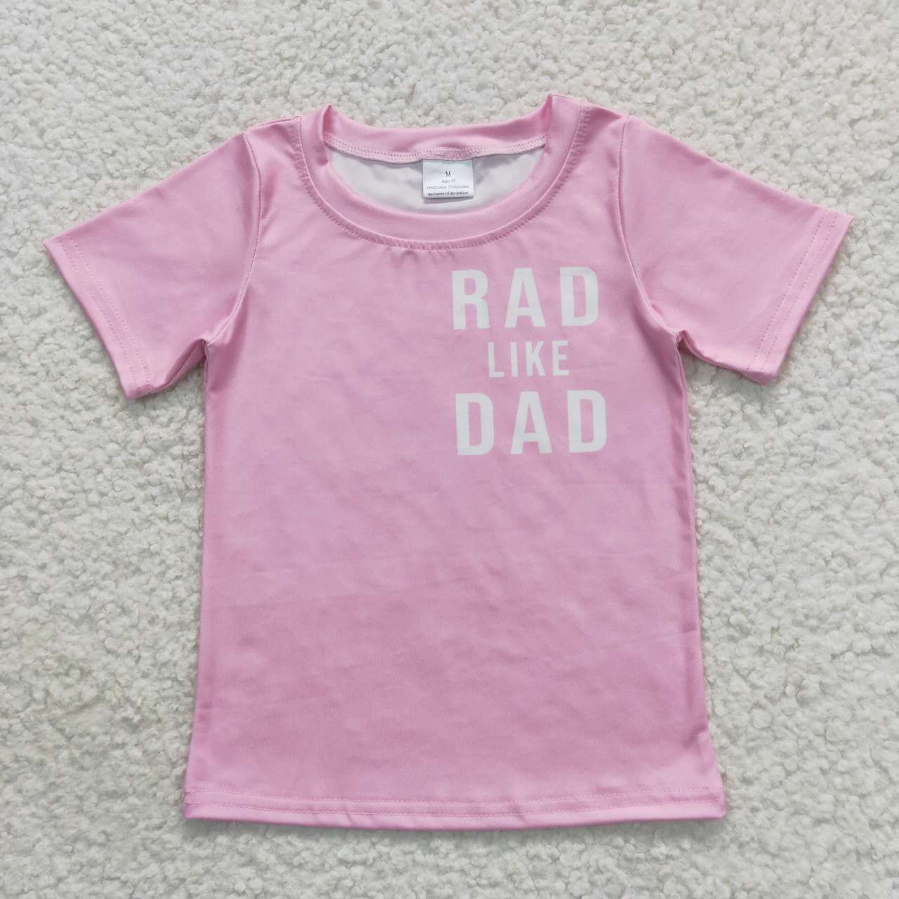GT0309 Rad like dad pink short sleeve girls top