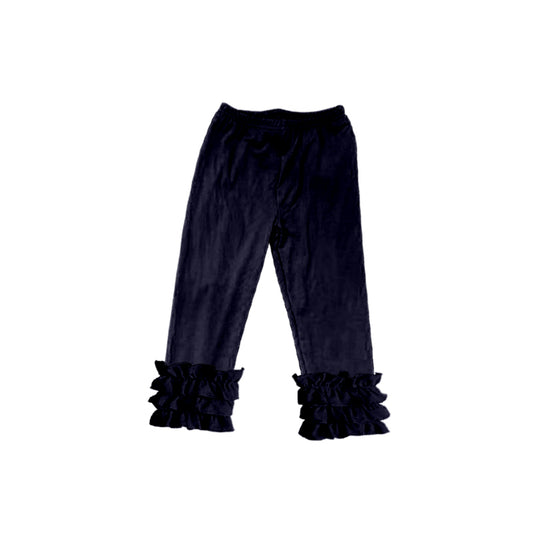 Custom Black ruffles girls pants