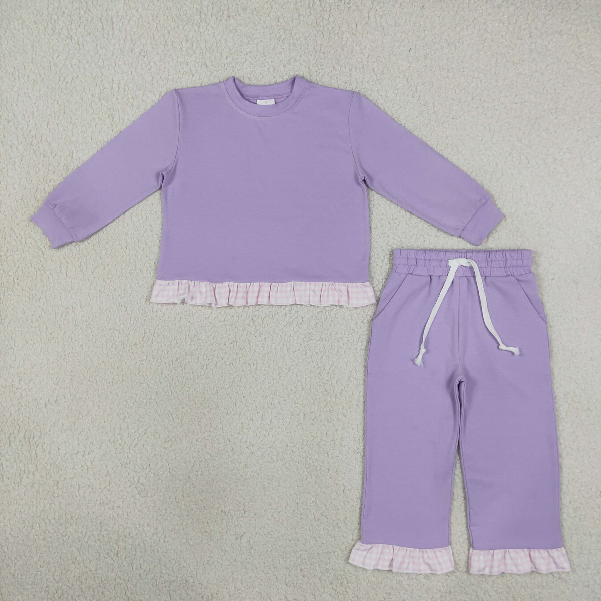 GLP3755 Purple Long Sleeve Pants Girls Set
