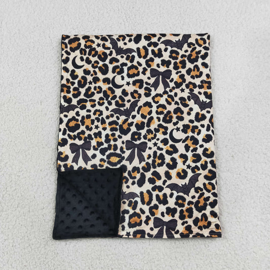 BL0290 Halloween Bat Leopard Baby Blanket