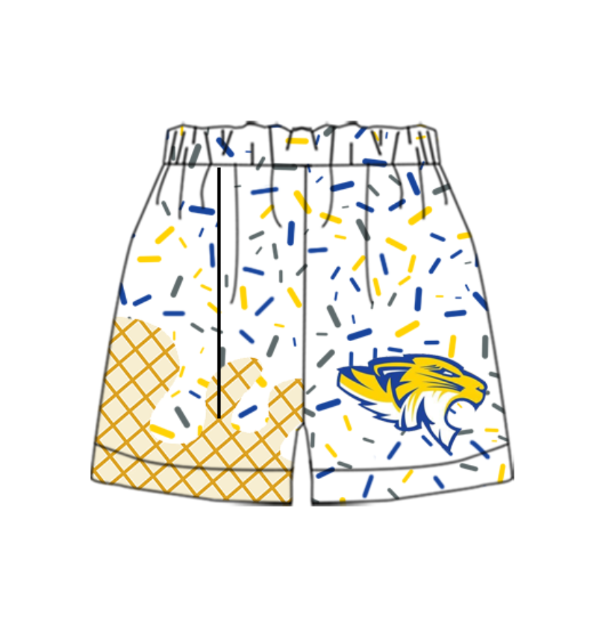 Custom Moq 3 football team Tiger boys shorts