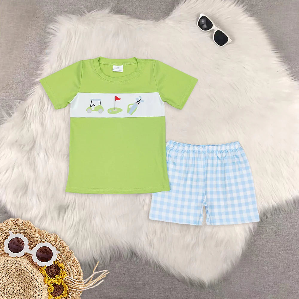 cartoon golf Summer Sibling Clothes RTS