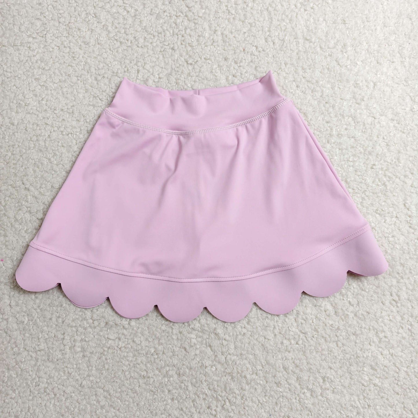 GLK0268 Yoga Pink Scallop Skorts Girls Skirt