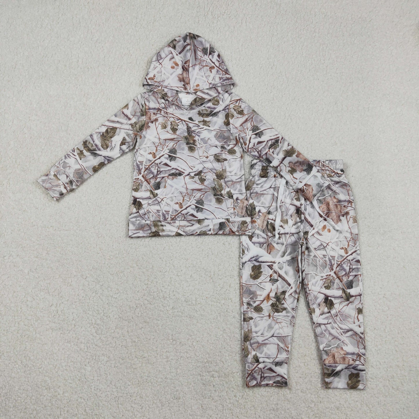 BLP1400 Hunting Camo Hoodie Long Sleeve Pants Boys Set