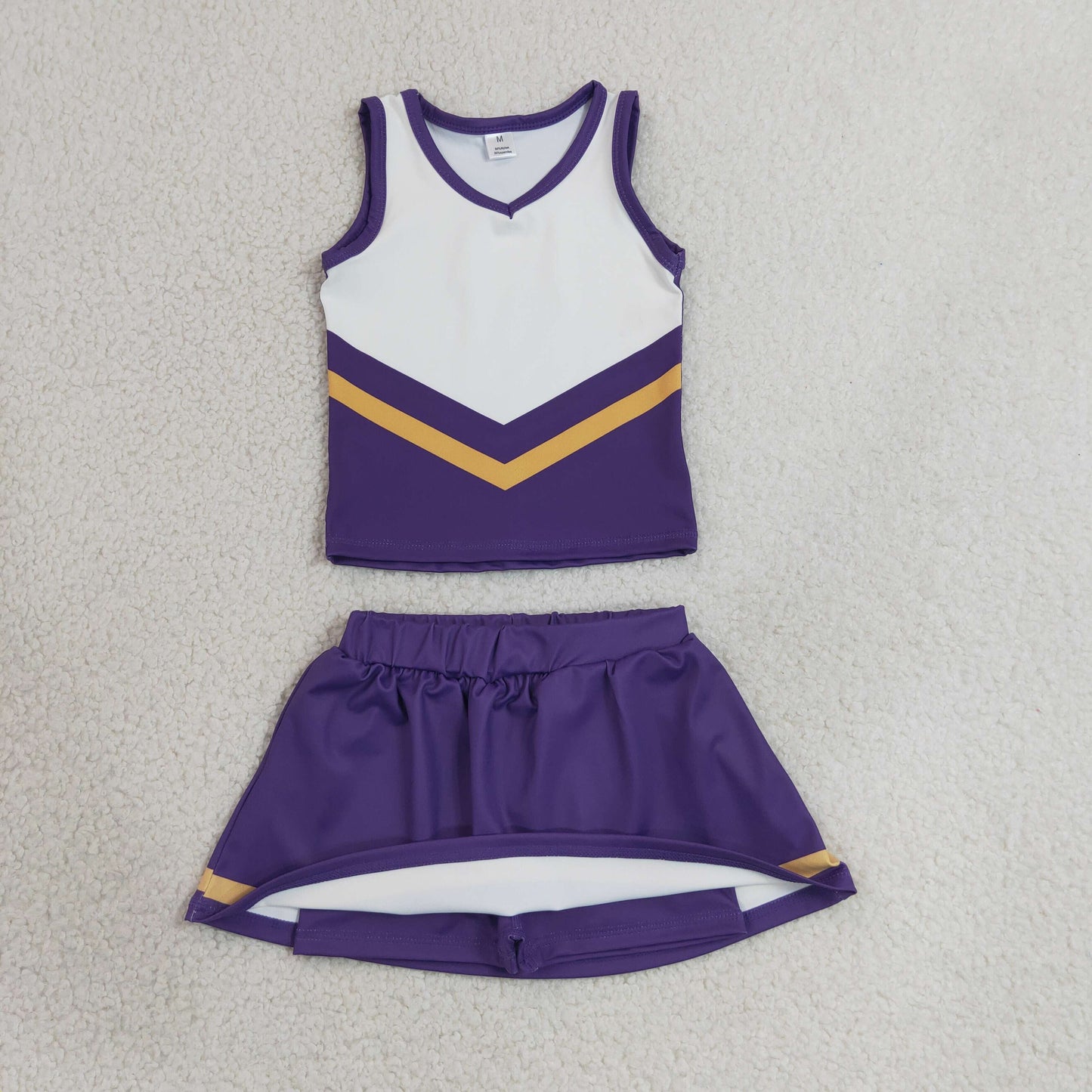 GSD4193 Yoga Purple Sleeveless Skorts Girls Set