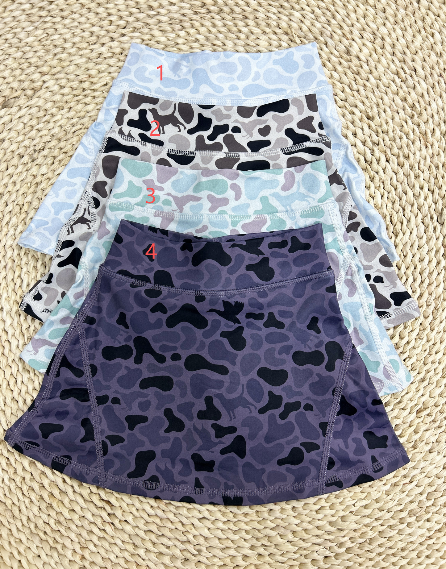 yoga hunting camo skirt skorts RTS sibling clothes