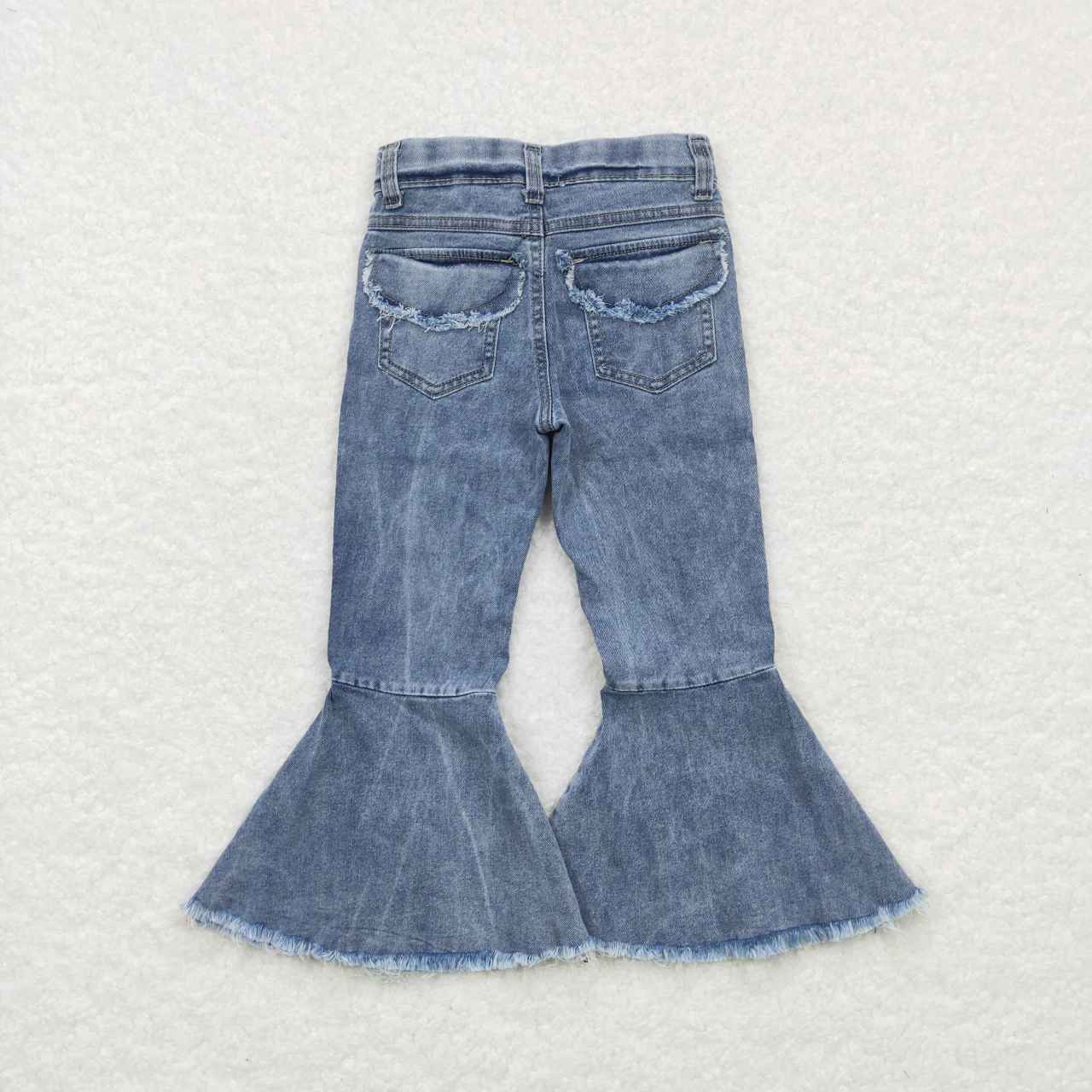 P0325 Blue denim pants girls pants