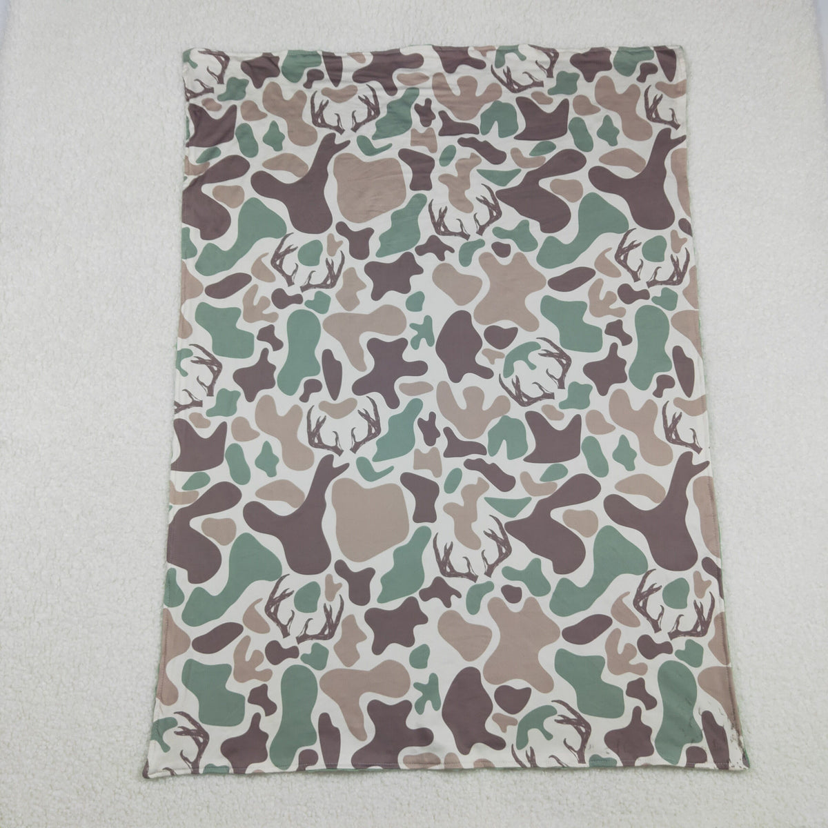 BL0226 hunting camo deer green baby blanket